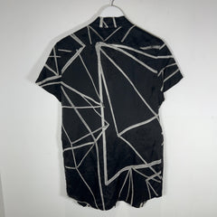 Rick Owens SS22 'Fogachine' Silk Faun Snap Collar Button-Up Shirt