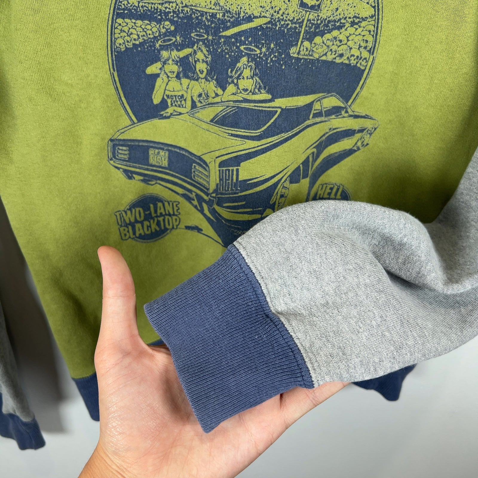Hysteric Glamour 'Black Magic' Green / Blue Crewneck
