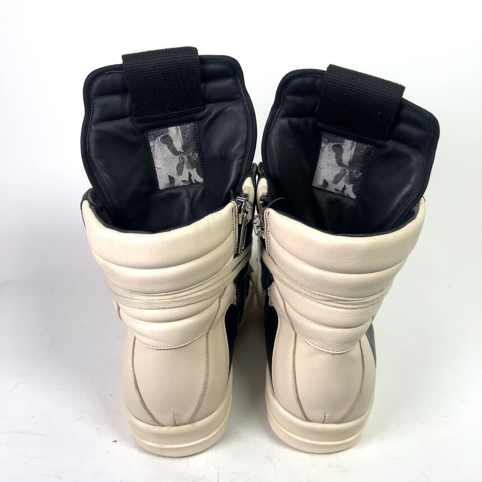 Rick Owens Black/Milk Geobasket Sneakers