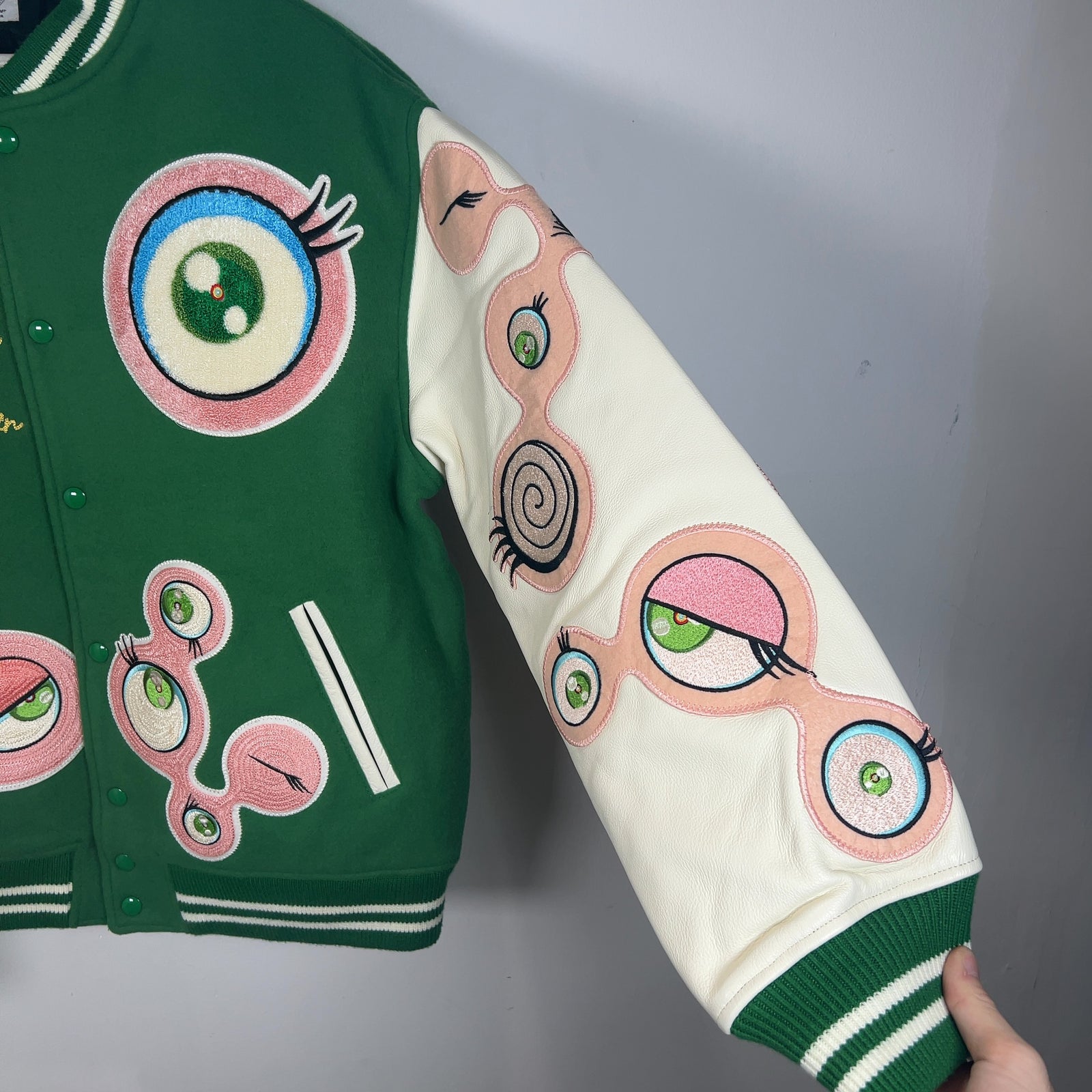 Saint Micheal x Takashi Murakami 'Jellyfish Eyes' Stadium Varsity Jacket