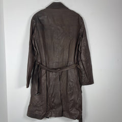 Armani Collezioni Water Repellent Lambskin Leather Trench Coat