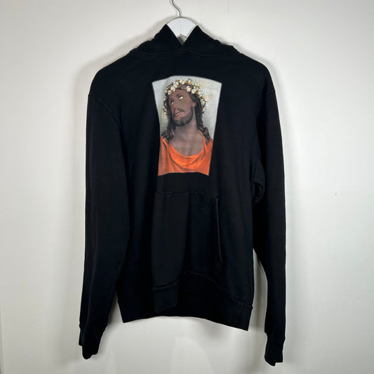 Denim Tears Black Jesus Logo Hoodie Size M