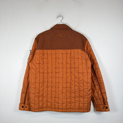 Stone Island Burnt Orange Quilted Nylon Stella Jacket Size L