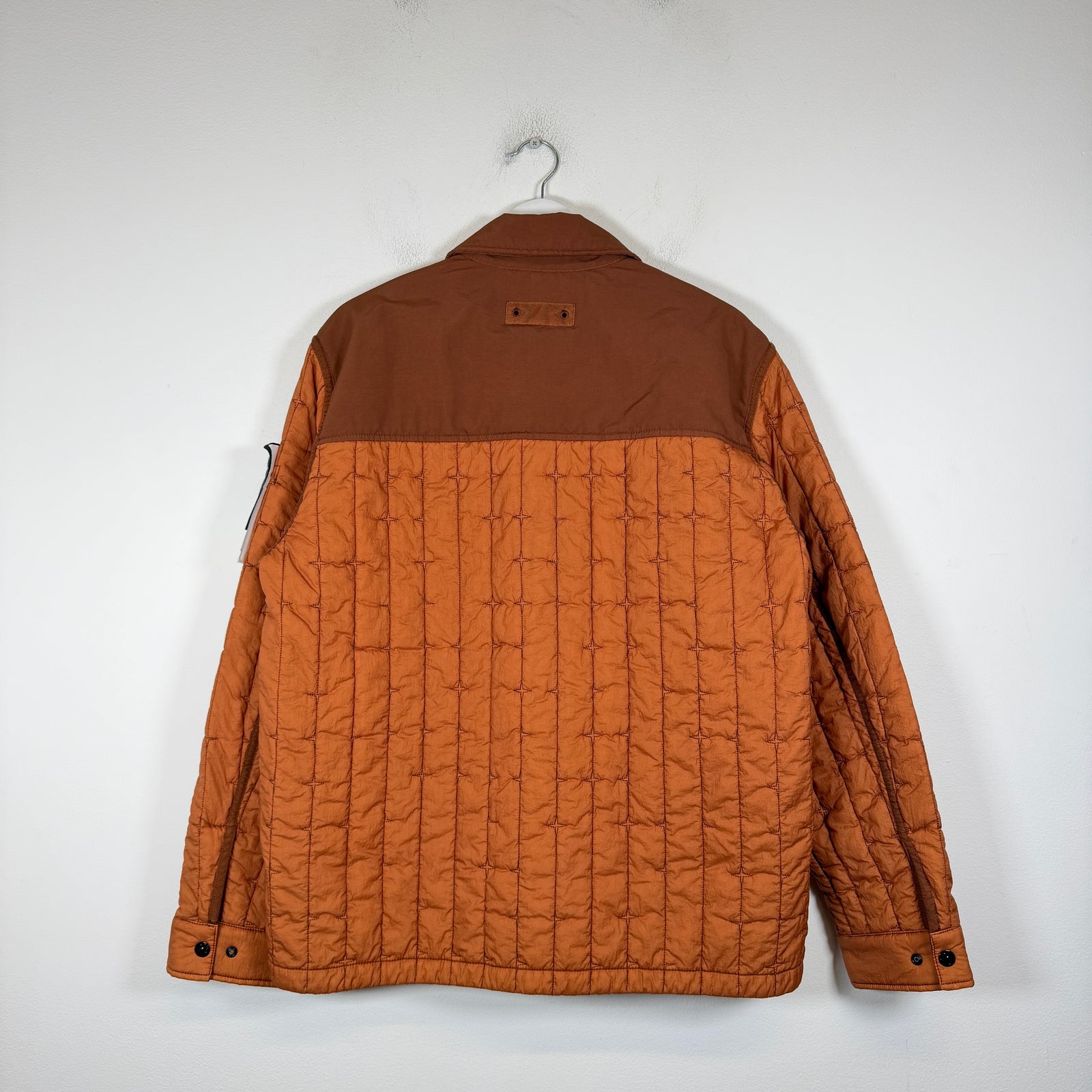 Stone Island Burnt Orange Quilted Nylon Stella Jacket Size L