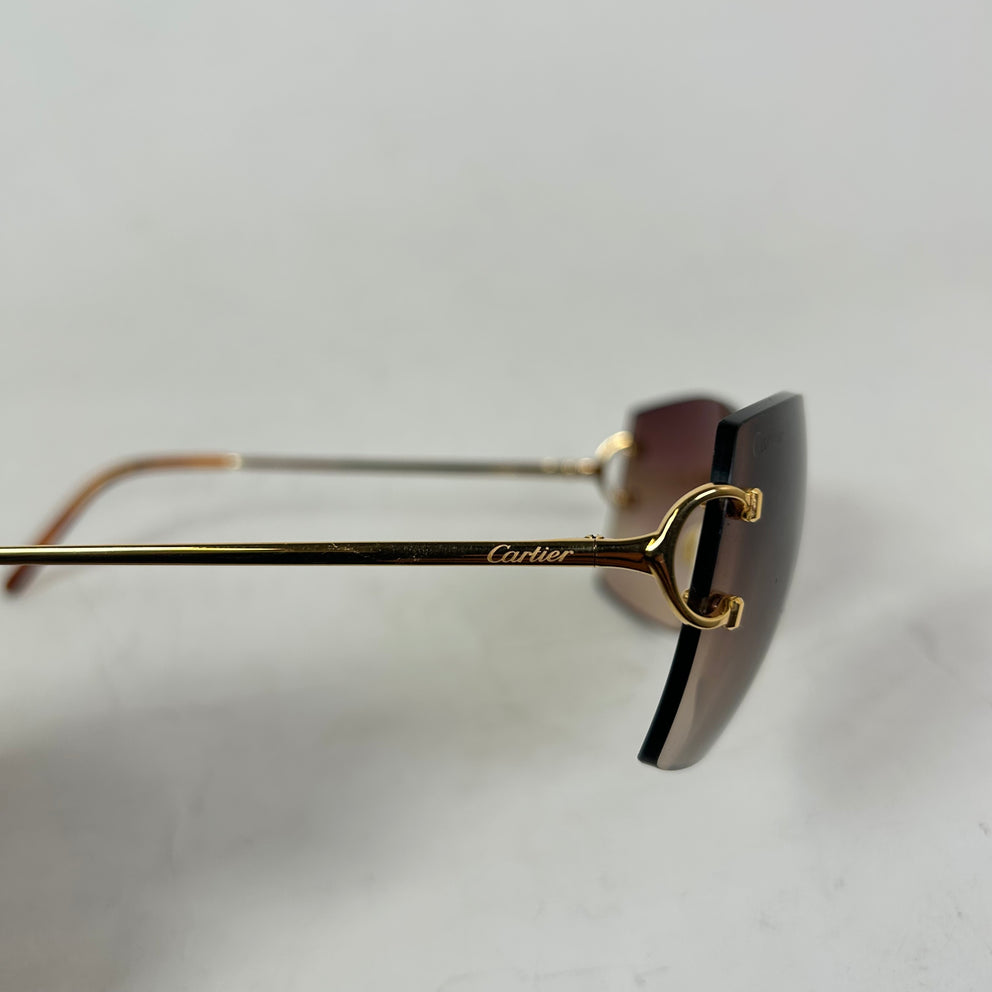 Cartier Big C Decor Gold Wire Glasses