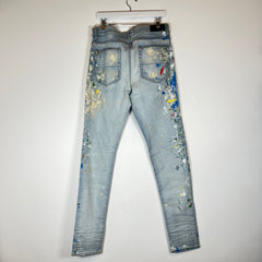 Amiri Lightwash Paint Splatter Jeans Size 36
