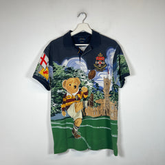 Polo Ralph Lauren Bear Rugby AOP Polo Shirt Size L