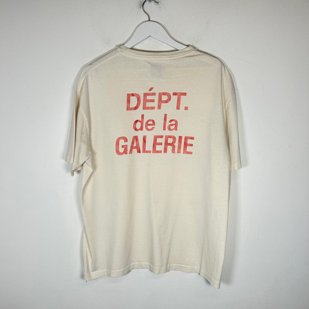 Gallery Dept Red/Cream French Logo T-shirt Size L