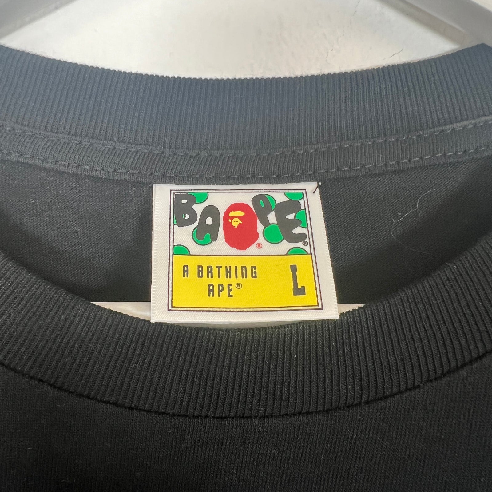 Bape Curved Text T-Shirt Size L