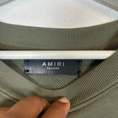 Amiri Military Green Core Logo Crewneck Size XXL