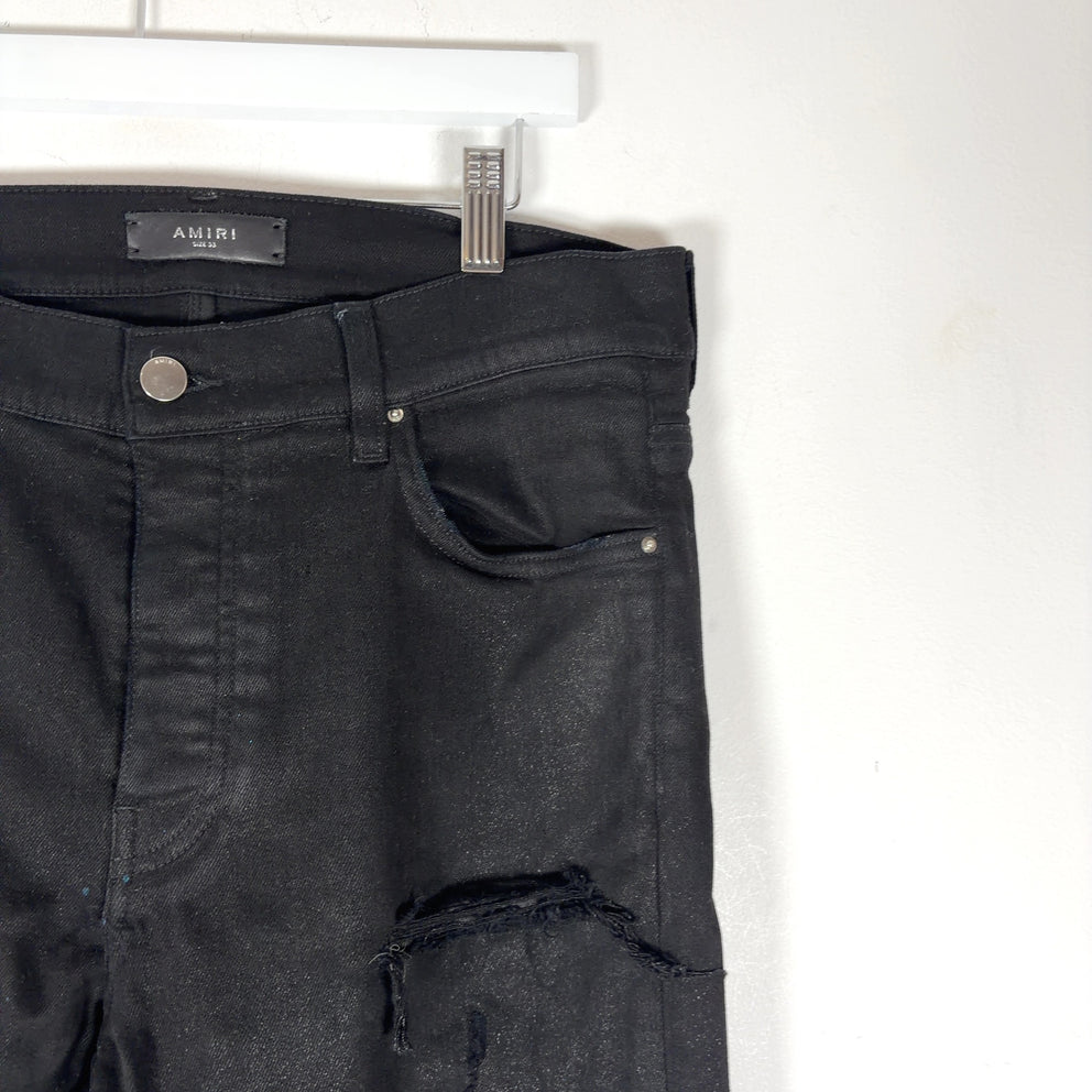Amiri Thigh Logo Black/Black Jeans