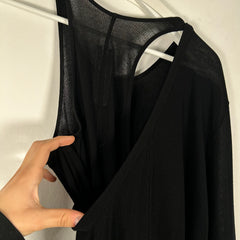 Rick Owens Luxor FW/23 Ziggy Black Tank Top Size S