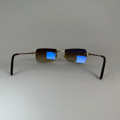 Cartier C Decor Ombre Lense Wire Frame Sunglasses
