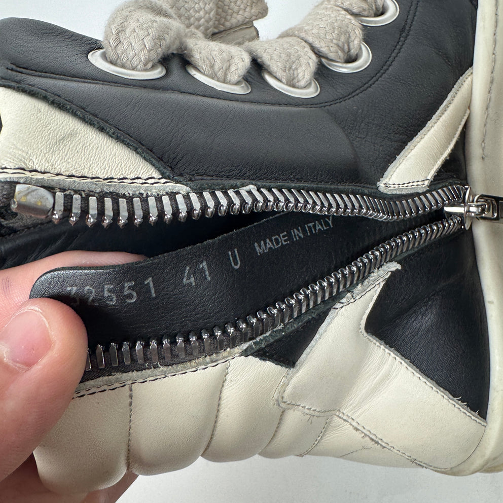 Rick Owens Black Jumbo Lace Geobaskets Size 41