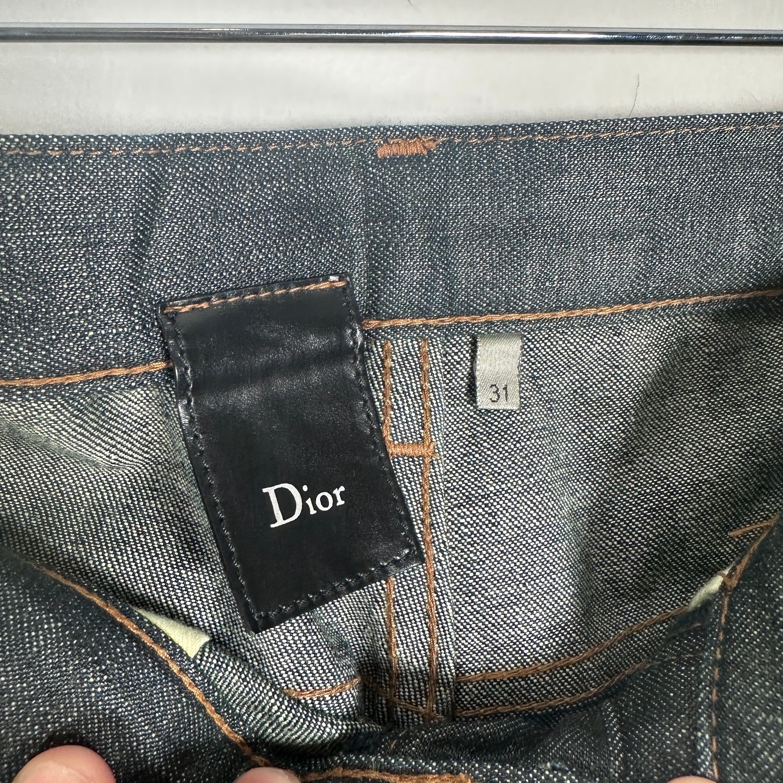 Dior Homme Grey Light Waxed Jeans Size 31