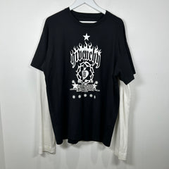 Givenchy Graphic Logo Layered Thermal Longsleeve T-Shirt Size XL