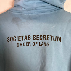 Helmut Lang Blue Societas Hoodie Size L