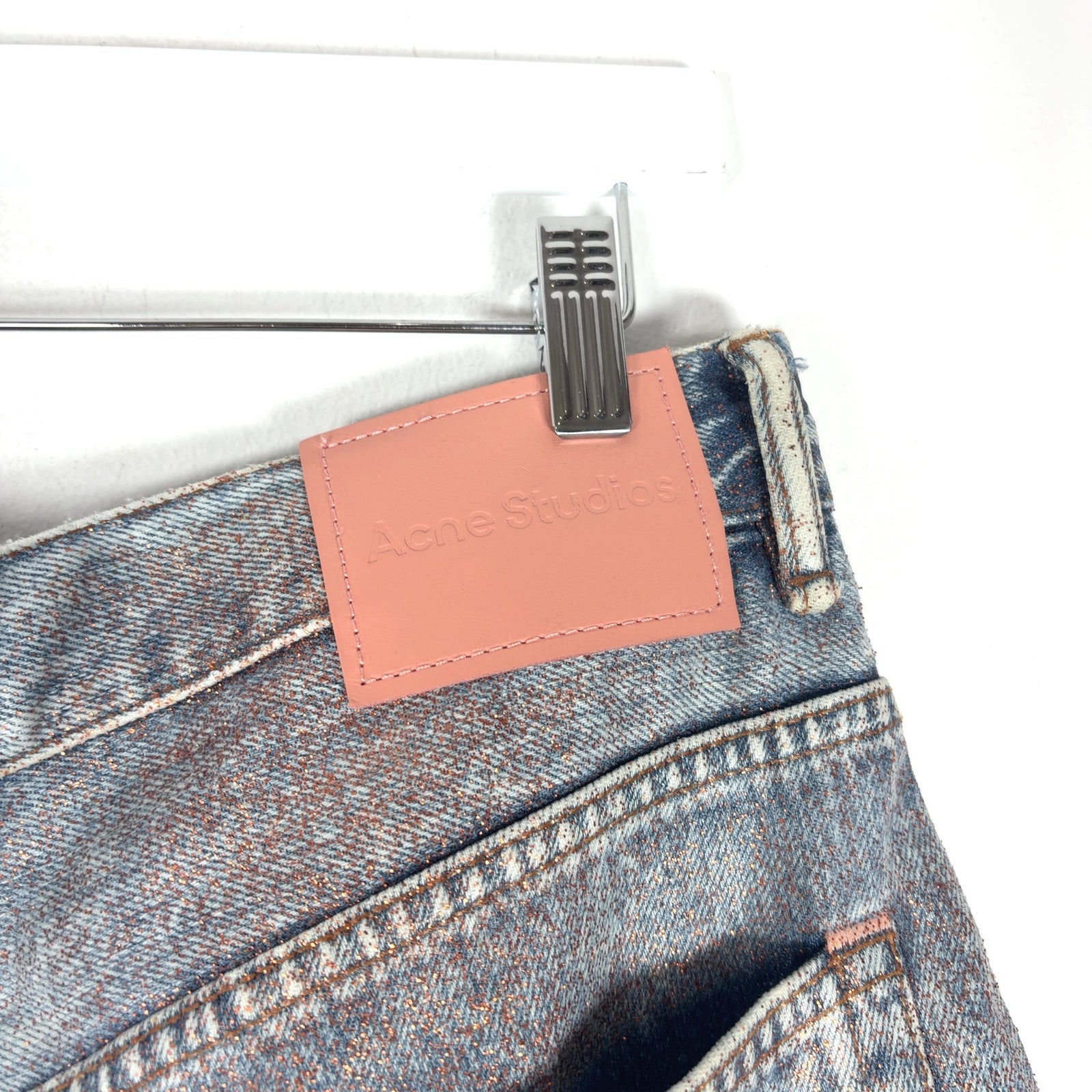 Acne Studios Glitter Denim Shorts