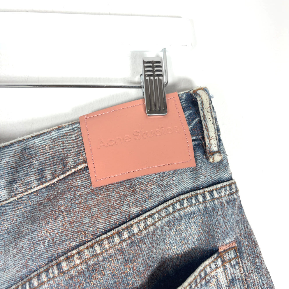 Acne Studios Glitter Denim Shorts