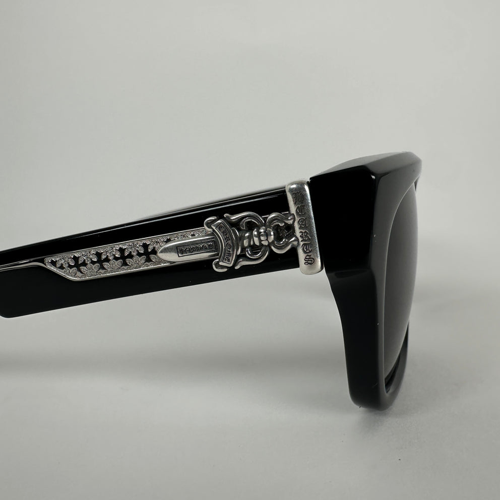 Chrome Hearts Black Box Officer Sunglasses