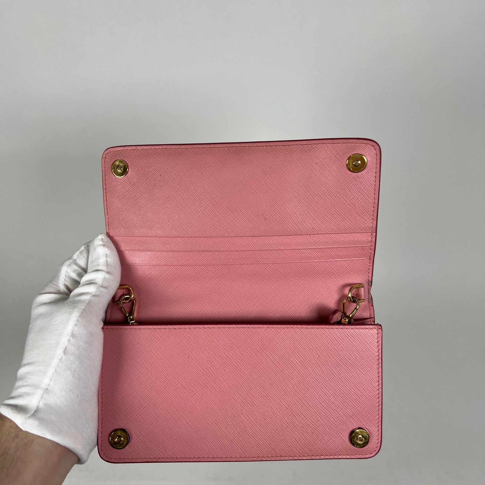 Prada Vitello Saffiano Neutral Pink