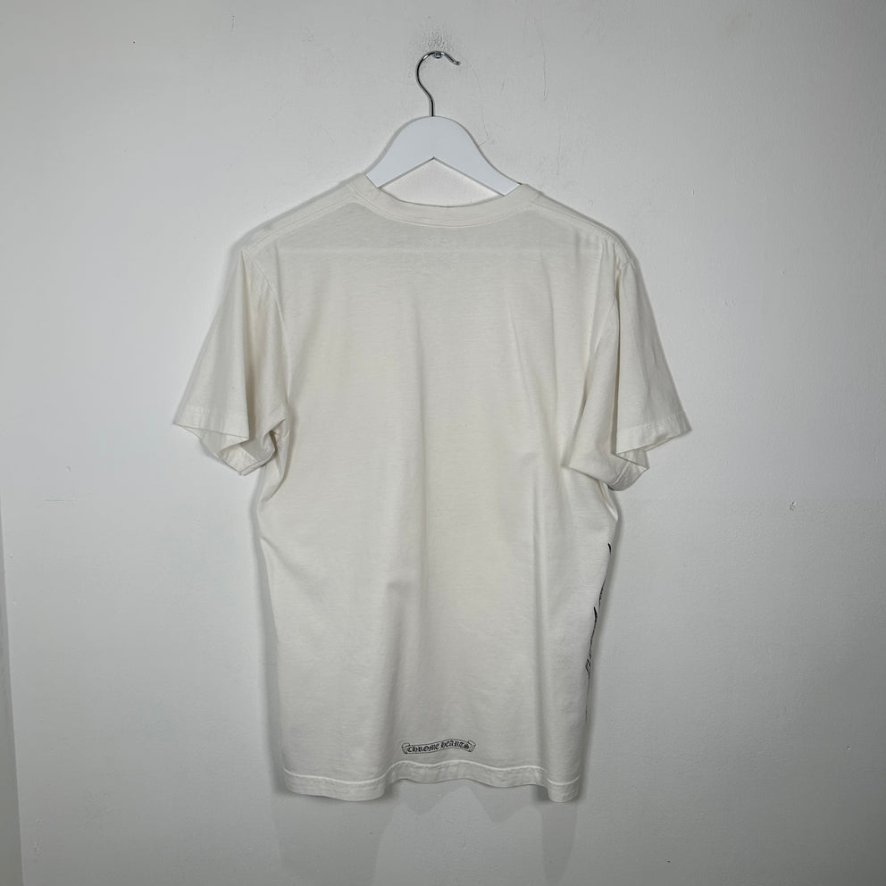 Chrome Hearts Flame Graphic White T-Shirt Size M