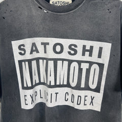 Satoshi Nakamoto Explicit Logo Graphic T-Shirt