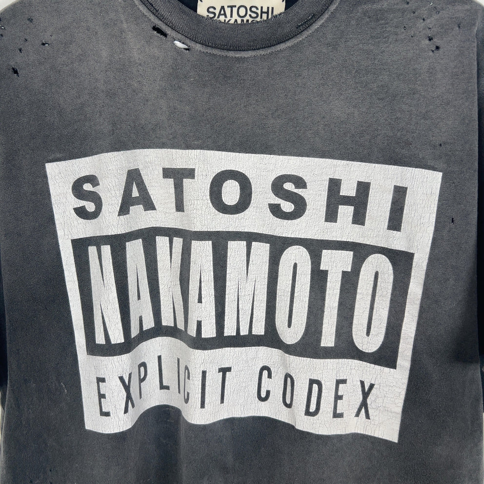 Satoshi Nakamoto Explicit Logo Graphic T-Shirt