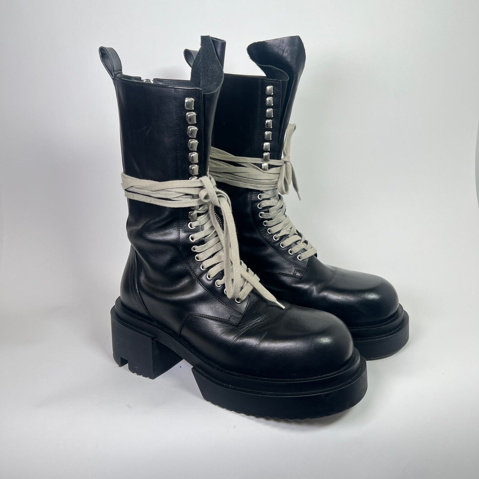 Rick Owens Army Bogun Lace-Up Boots