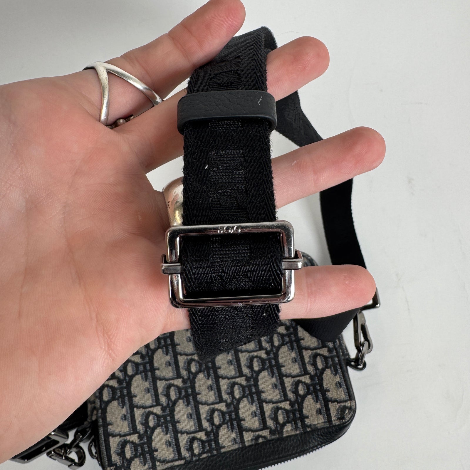 Dior Oblique Double Zip Crossbody Pouch