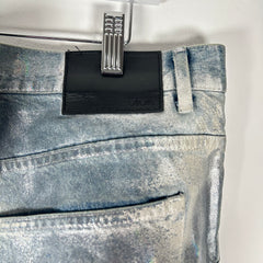Dior Metallic Mirror Waxed Jeans Size 36