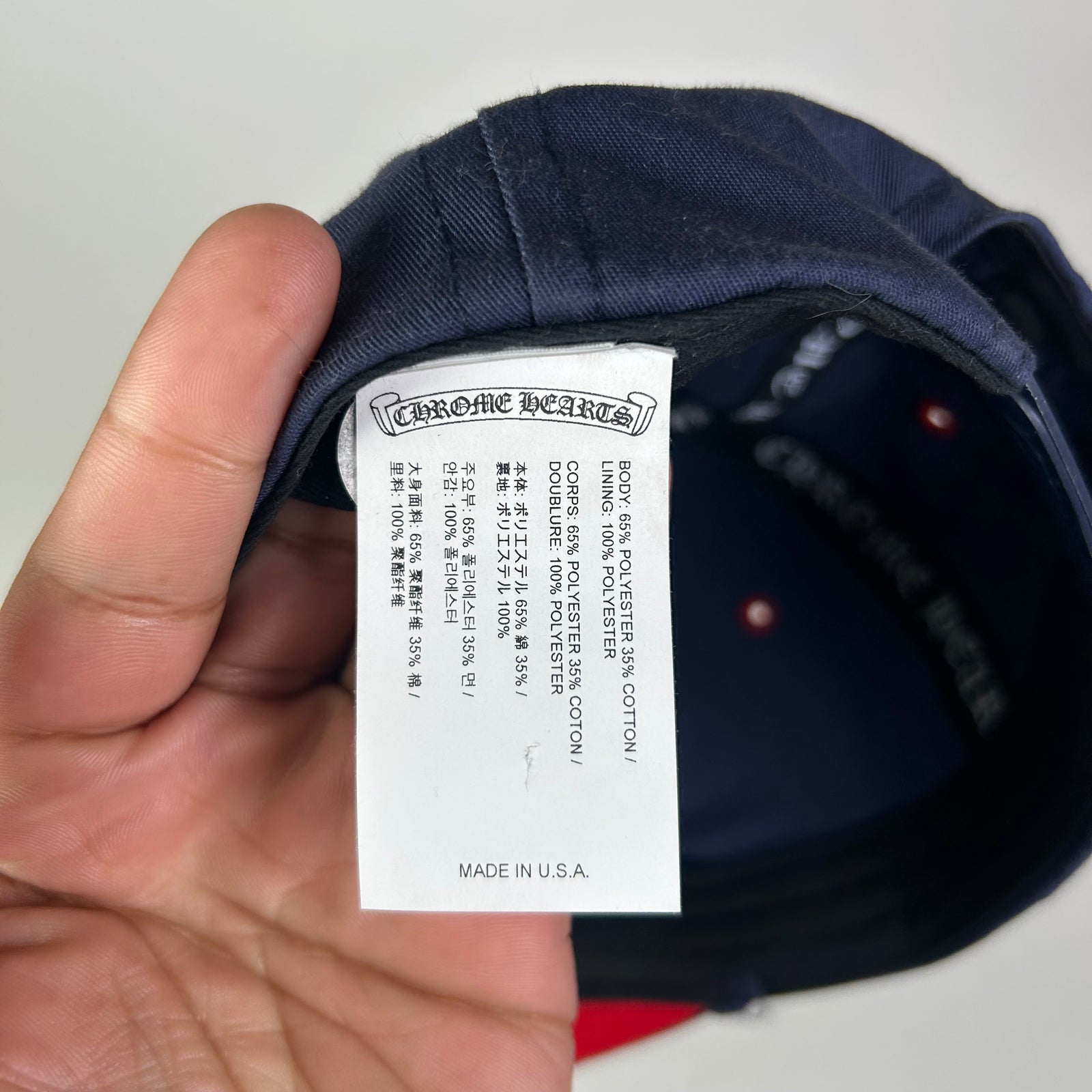 Chrome Hearts Navy Triple Cross Gas Station Hat