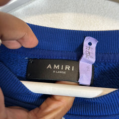 Amiri Blue Hollywood Demons Crewneck Size XL
