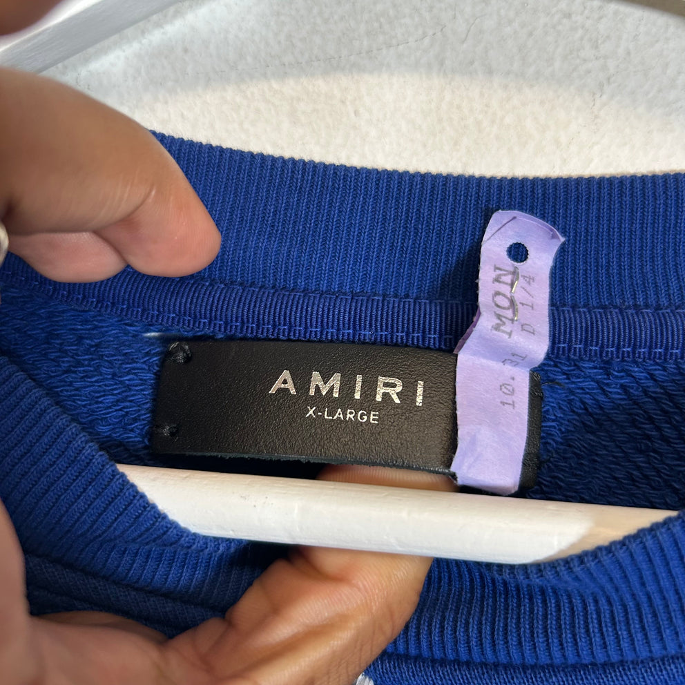 Amiri Blue Hollywood Demons Crewneck Size XL