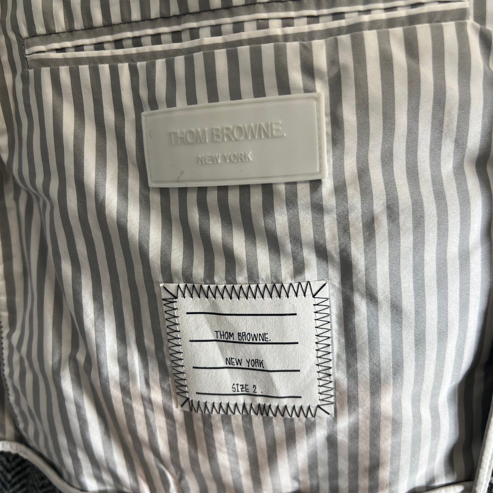 Thom Browne Down Harris Tweed Jacket
