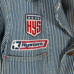 Hysteric Glamour Pin-Stripe Patch Work Jacket Size M
