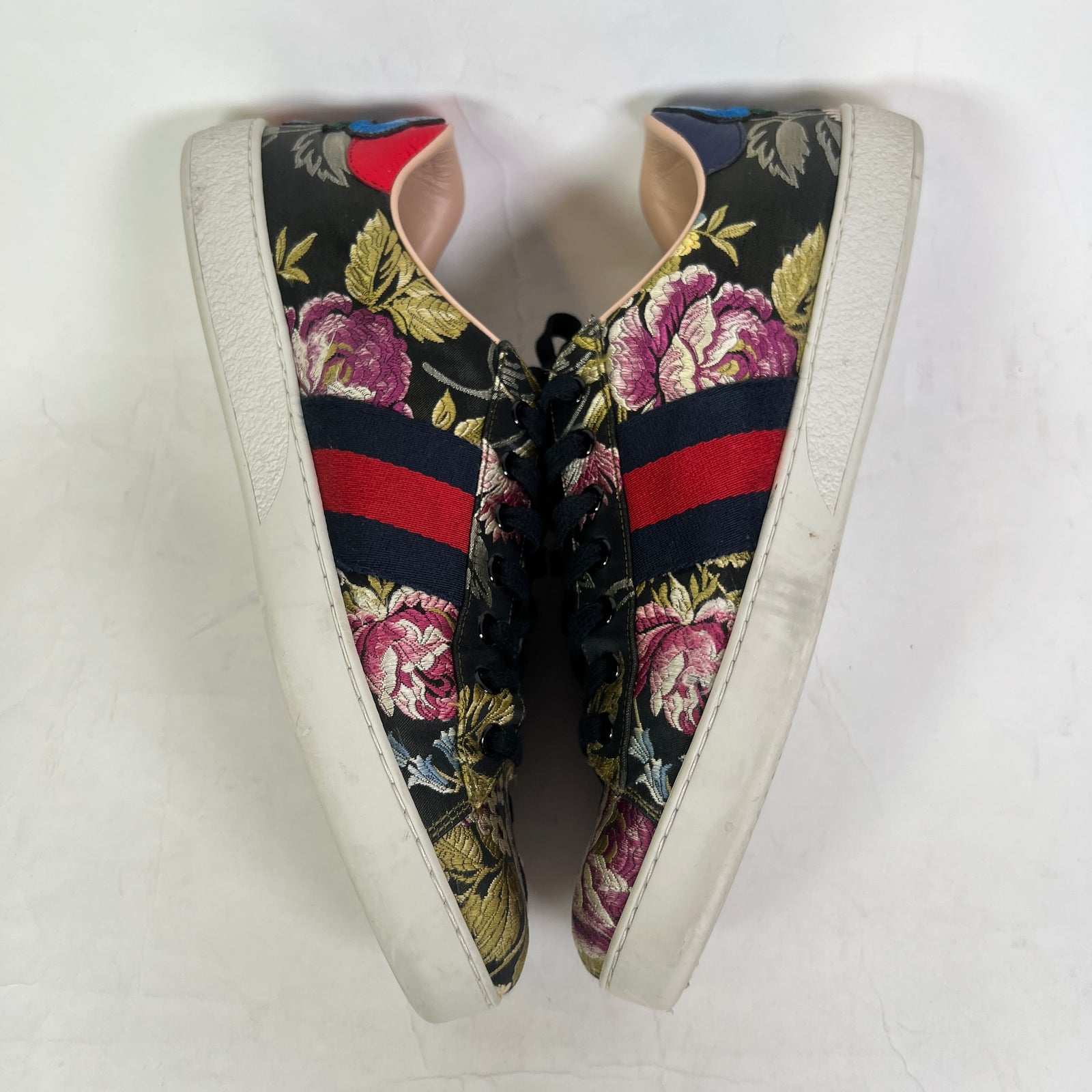 Gucci Floral Jacquard Ace Sneaker Size GG 10