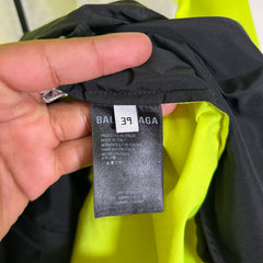 Balenciaga Neon Yellow Oversized Windbreaker Jacket Size XL