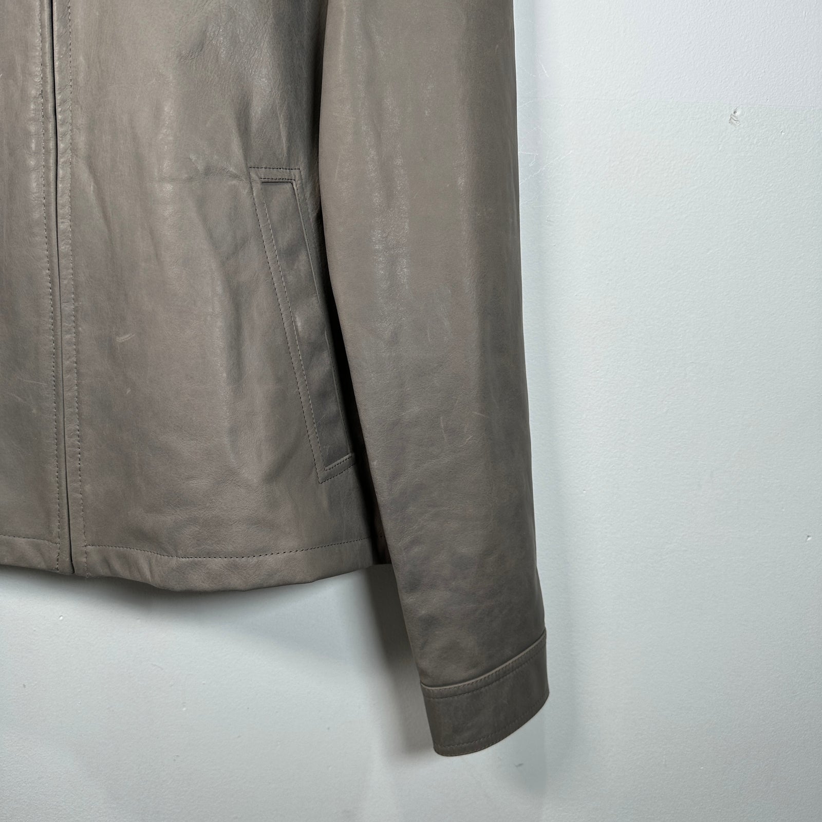 Rick Owens SS24 Lido Dust Leather Jacket Size 50