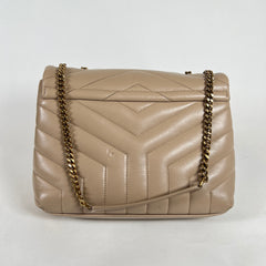 Saint Laurent Small LouLou Matelasses Beige Bag