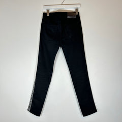 Givenchy Black Striped Logo Jeans Size 28