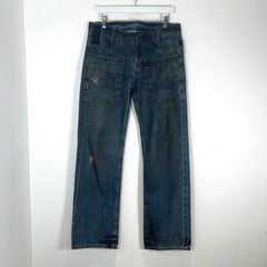Rick Owens Slab Oil Stain Blue Jeans