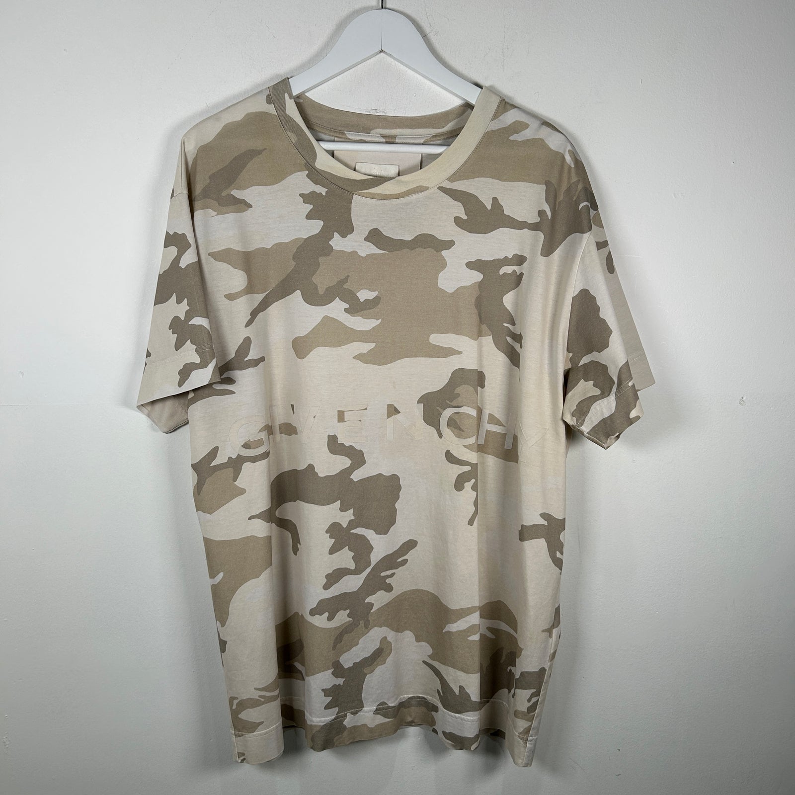 Givenchy Desert Camo Logo T-Shirt Size XL