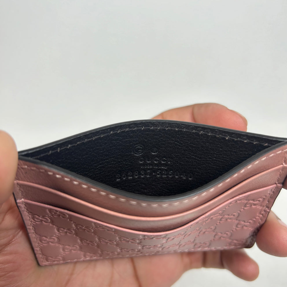 Gucci Pink Guccissima Card Holder