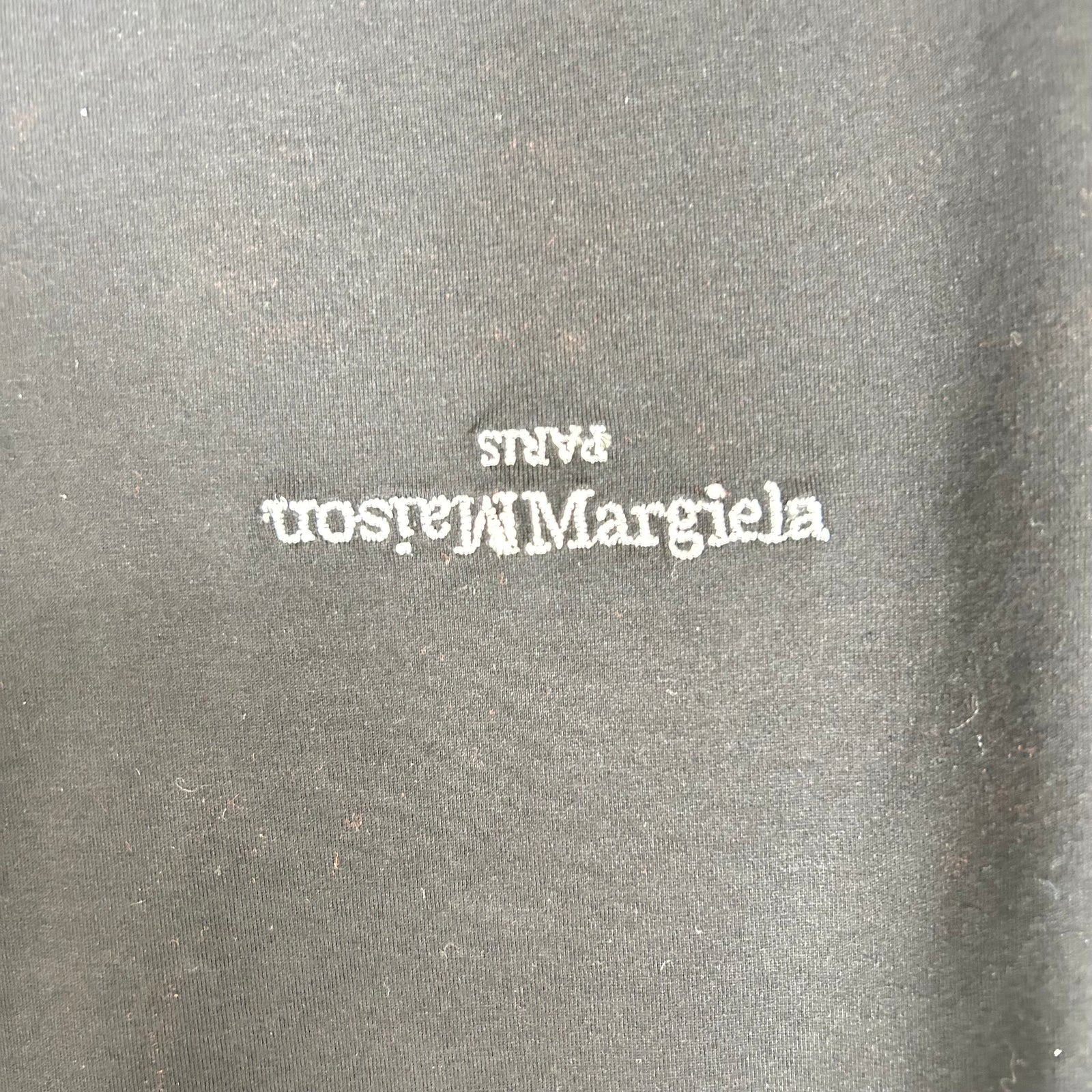Maison Margiela Black Distorted Logo Tee Size M