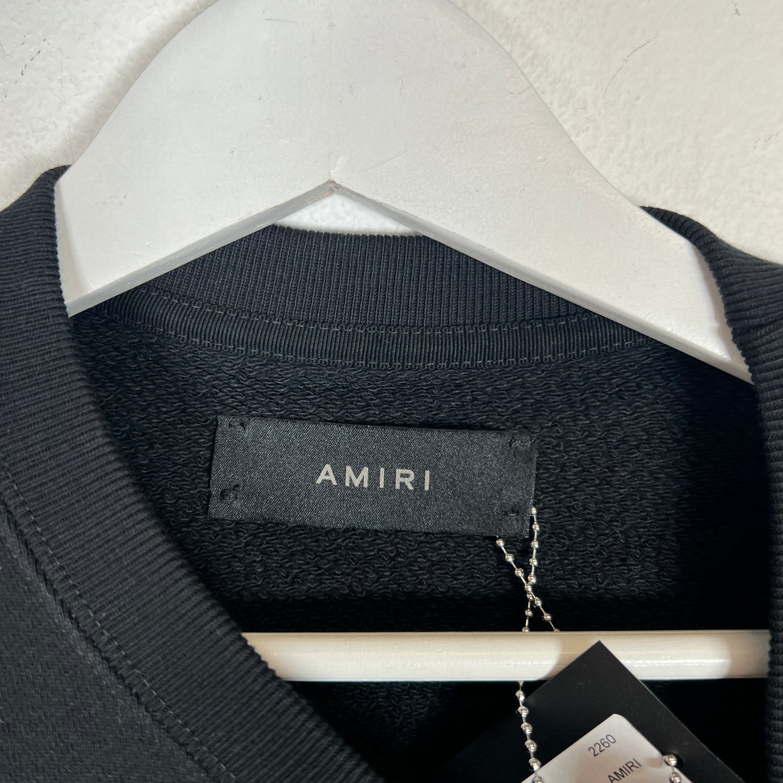 Amiri Black Cracked Collegiate Logo Crewneck Size S