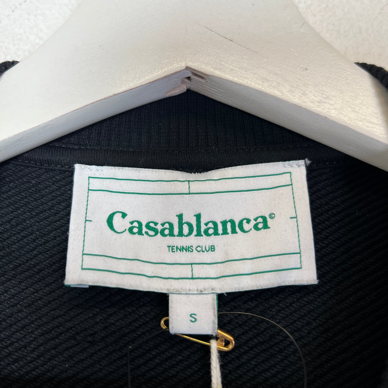 Casablanca Black Rainbow Crayon Embroidered Sweatshirt Size S