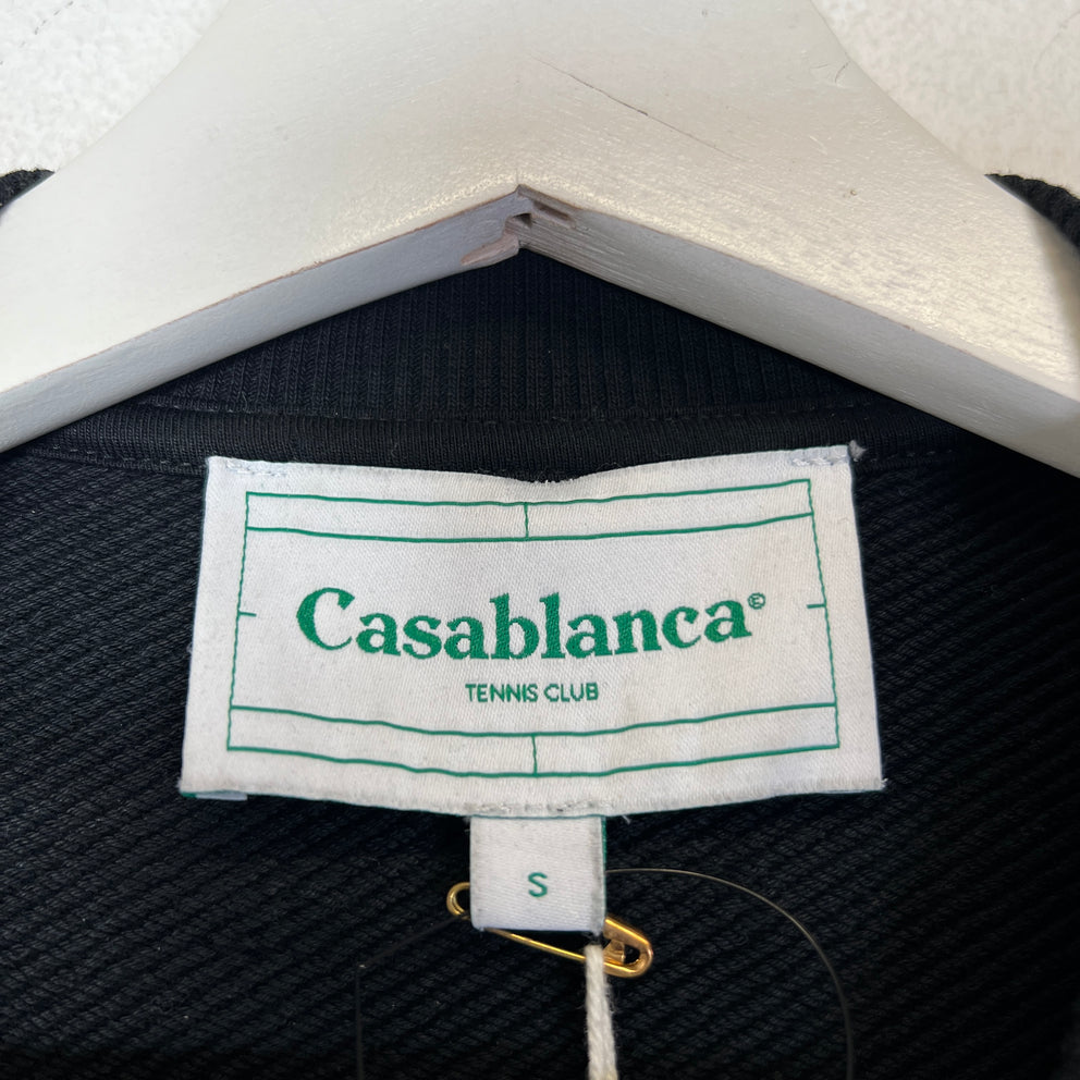 Casablanca Black Rainbow Crayon Embroidered Sweatshirt Size S