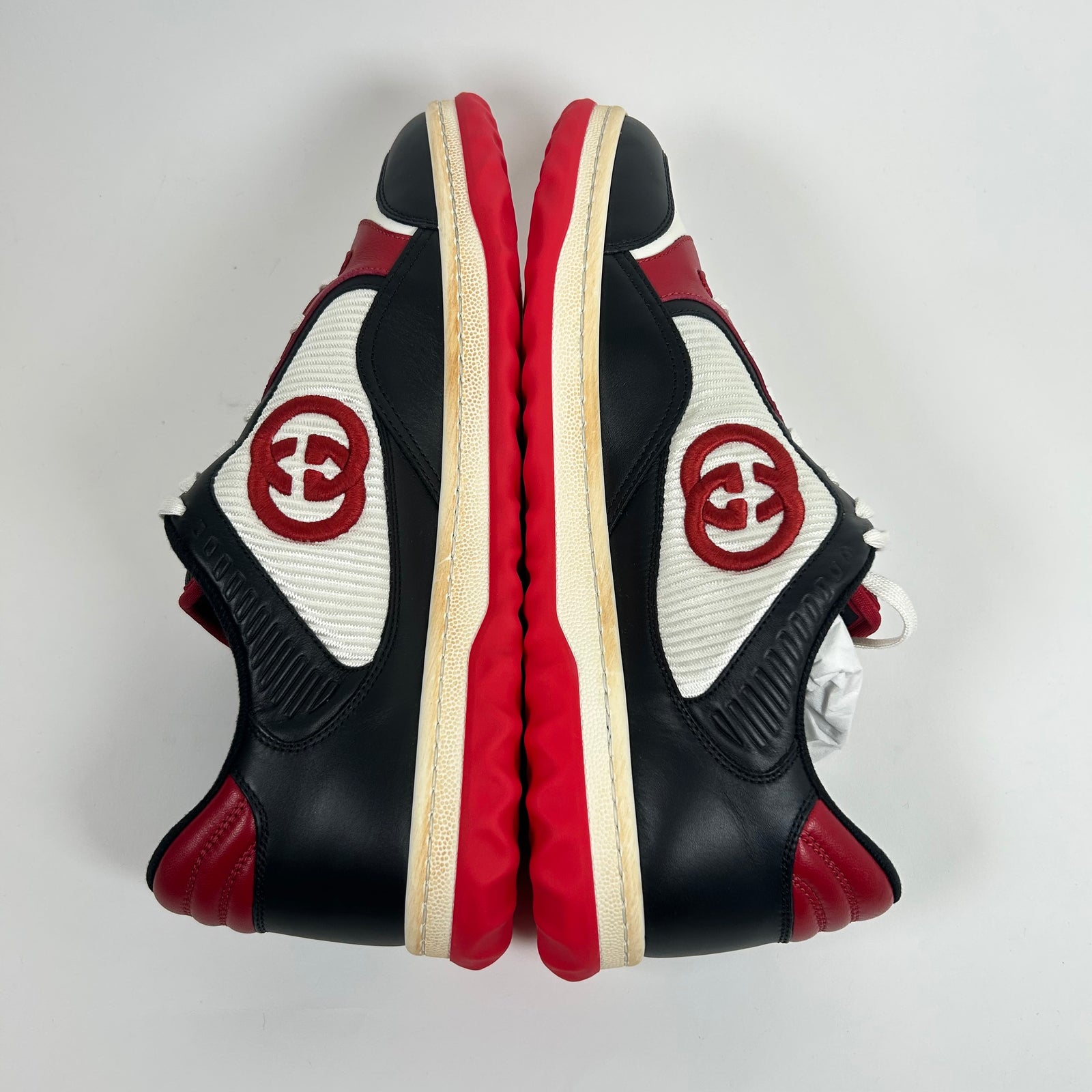 Gucci Black/Red Mac 80 Sneaker Size GG 10