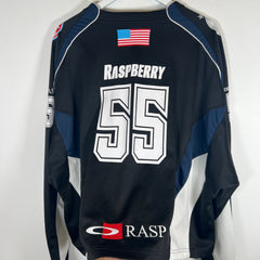 GV Gallery Black/Navy Raspberry Hills Hockey Jersey Size L